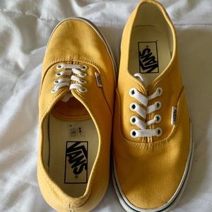 Yellow lace up vans
